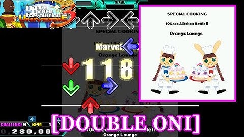 【DDR UNIVERSE 3】 100 Sec. Kitchen Battle!! / Orange Lounge [DOUBLE ONI] 譜面確認+Clap