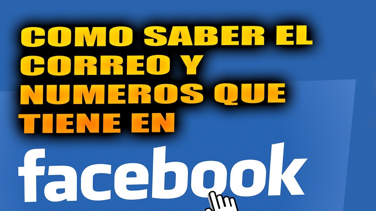 COMO saber mi CORREO ELECTRONICO DE FACEBOOK, DESDE MI MOVIL EN MI