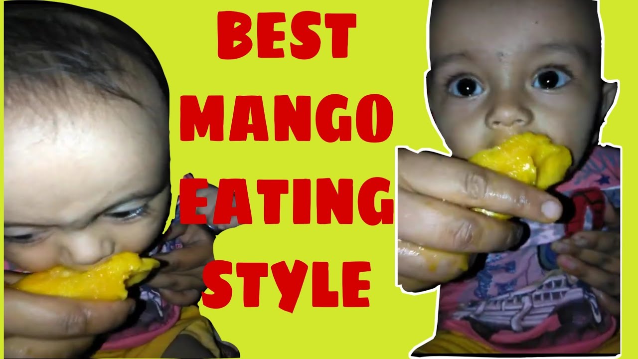 funny baby eating mango YouTube