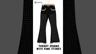 Trendy Denim With Rhinestone @9911156992 #viral #rhinestonelove #love #trending #womensfashion #fyp