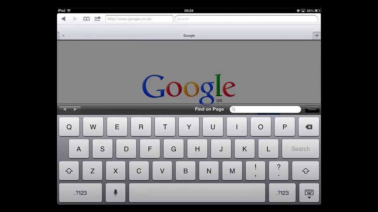 how to remove google search history on ipad