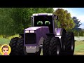 Wheels On The Tractor Go Round And Round + Speedies Car Cartoon Videos