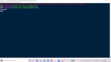 Program to perform addition, subtraction ,multiplication and division using python. #python