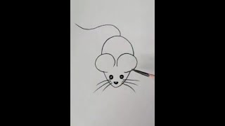 تعليم رسم فأر بالرصاص بطريقه سهله للاطفال