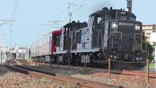 【JR九州】筑肥線103系E18KK 出場回送 DE10重連