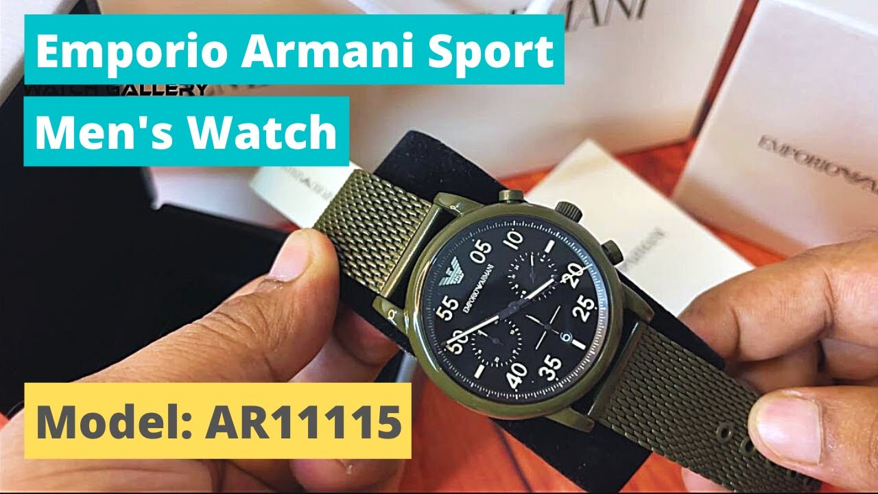 Emporio Armani Sport Men\'s Watch AR11115 Unboxing Gallery | | Watch - YouTube 