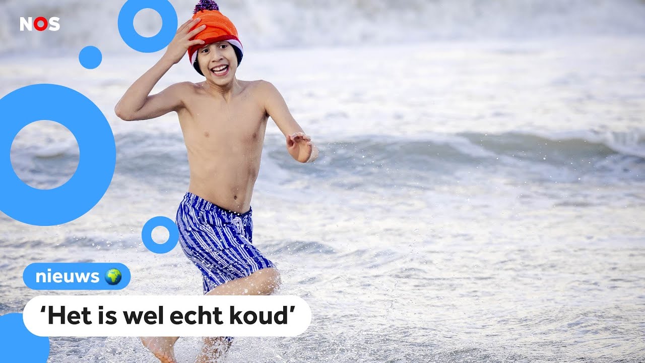 Kinderen doen mee aan Nieuwjaarsduik