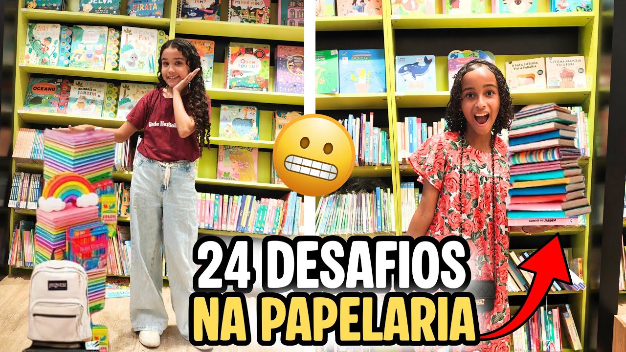 24 DESAFIOS EM 24 HORAS NA PAPELARIA ** Material escolar