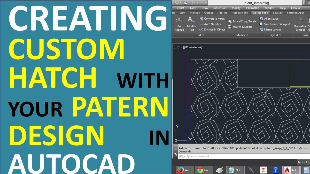 Creating custom Hatch with your Own Pattern Design in AutoCAD - Hatch with a Block -