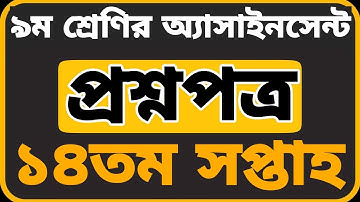 Class 9 Assignment 14th Week || Assignment Class 9 14th Week || Class 9 14th Week Assignment Answer