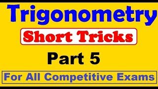 Trigonometry short trick Part 5 |  Delhi/UP/Bihar/Jharkhand Polytechnic 2021 maths | B.el.ed | BMS