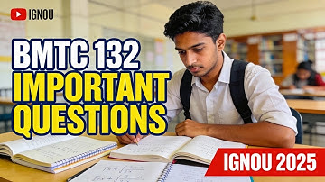 IGNOU BMTC 132 Important Questions | Differential Equations | June & December Exam 2025