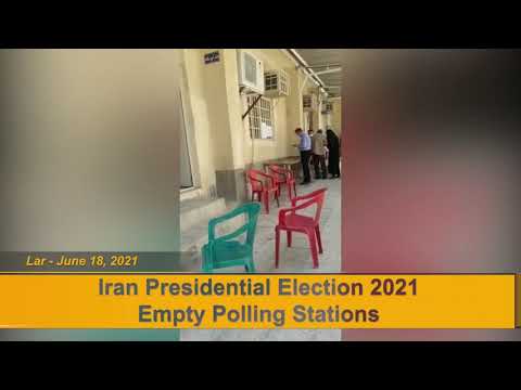 Many election polls in Babolsar, Lar, and Shiraz are empty and people boycott the election in Iran