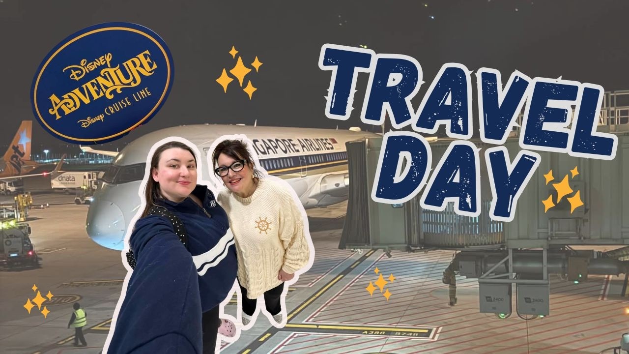 Singapore Travel Day + Our First Look At The Disney Adventure! ✈️✨🚢