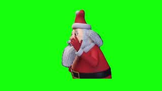 Santa Running - Green Screen