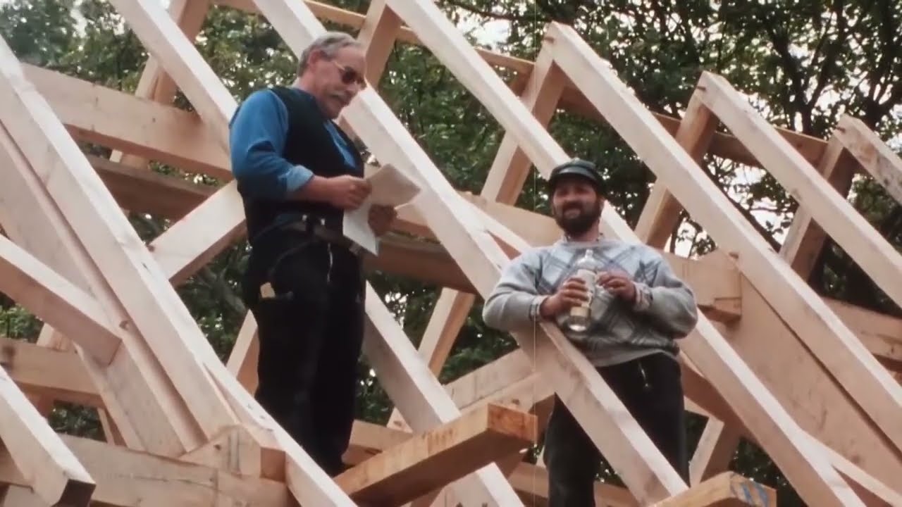 Вот так тогда строили амбары.