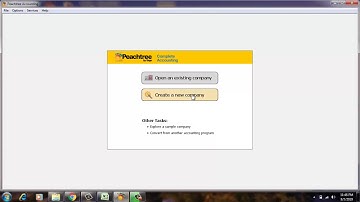 Create A New Company In Peachtree