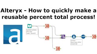 How to make a reusable percent total process in Alteryx