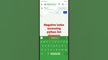 Negative index accessing python list elements