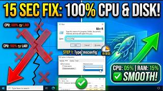How to Fix 100% CPU or Disk Usage in Windows 10 | Step-by-Step Guide