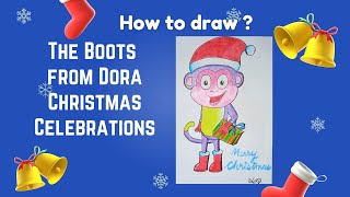 HOW TO DRAW BOOTS FROM DORA THE EXPLORER EASY STEP BY STEP FOR BEGINNERS || BOOTS DRAWING EASY