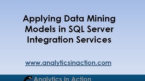 Applying Data Mining Models with  SQL Server Integration Services (SSIS)