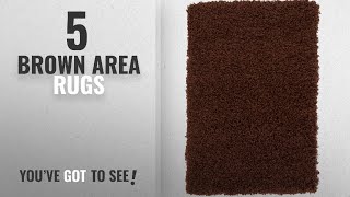 Top 10 Brown Area Rugs [2018 ]: Unique Loom Solid Shag Collection Chocolate Brown 2 x 3 Area Rug (2'