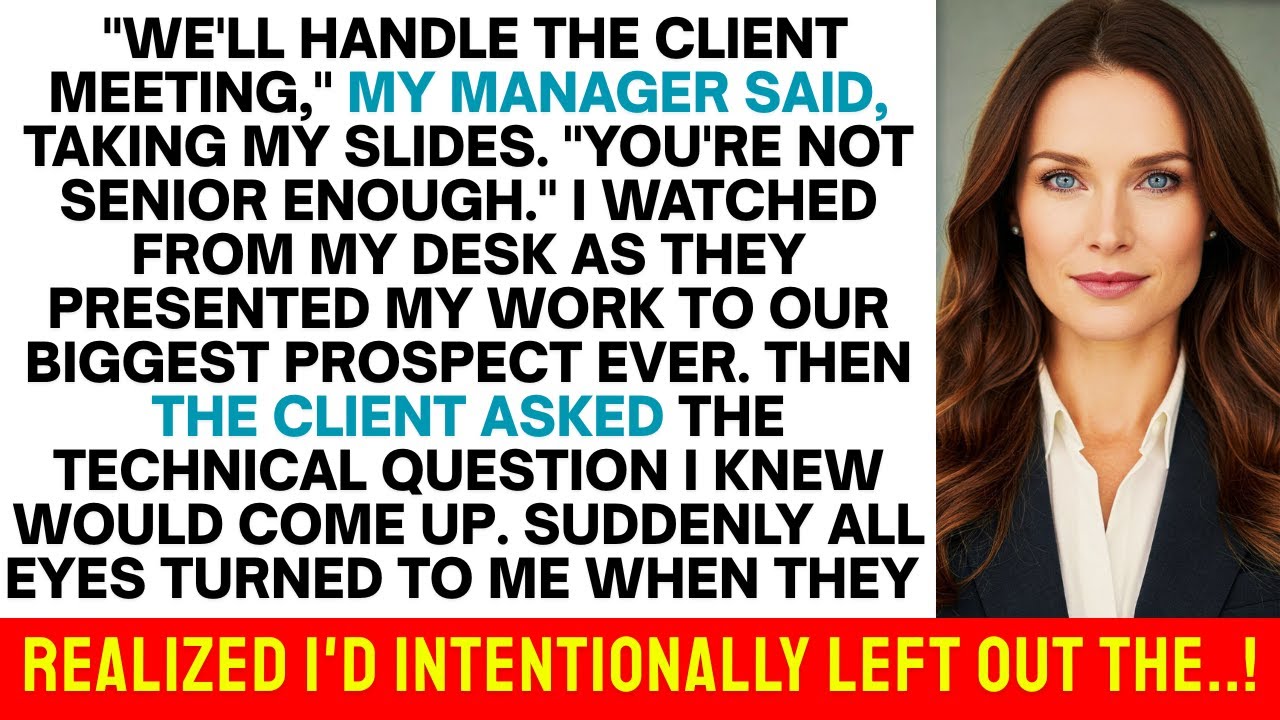 My Team Excluded Me From The $8.2M Presentation I Built, Until The Client Asked The One Question...