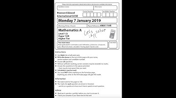 Edexcel iGCSE Maths Higher Paper 4MA1/1HR