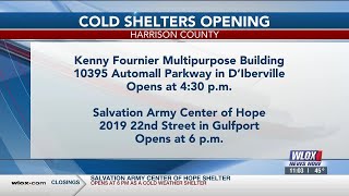 Cold weather shelters open in South Mississippi as temperatures drop