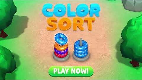 Color Hoop Stack Sort - 3d Sort Puzzle (Landscape 01)