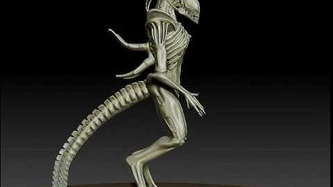 Alien 3d model zbrush turntable character creature turnable