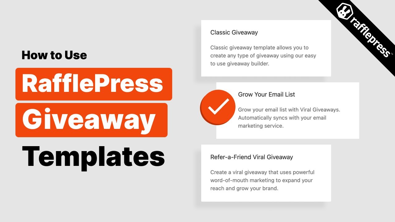 How to Use RafflePress Giveaway Templates - YouTube