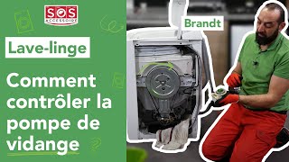 Mon lavelinge Brandt ne vide pas l'eau : comment contrôler la pompe de vidange ?