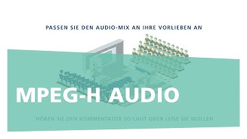 MPEG-H AUDIO: Das Audiosystem der nächsten Generation für UHDTV, Streaming und VR
