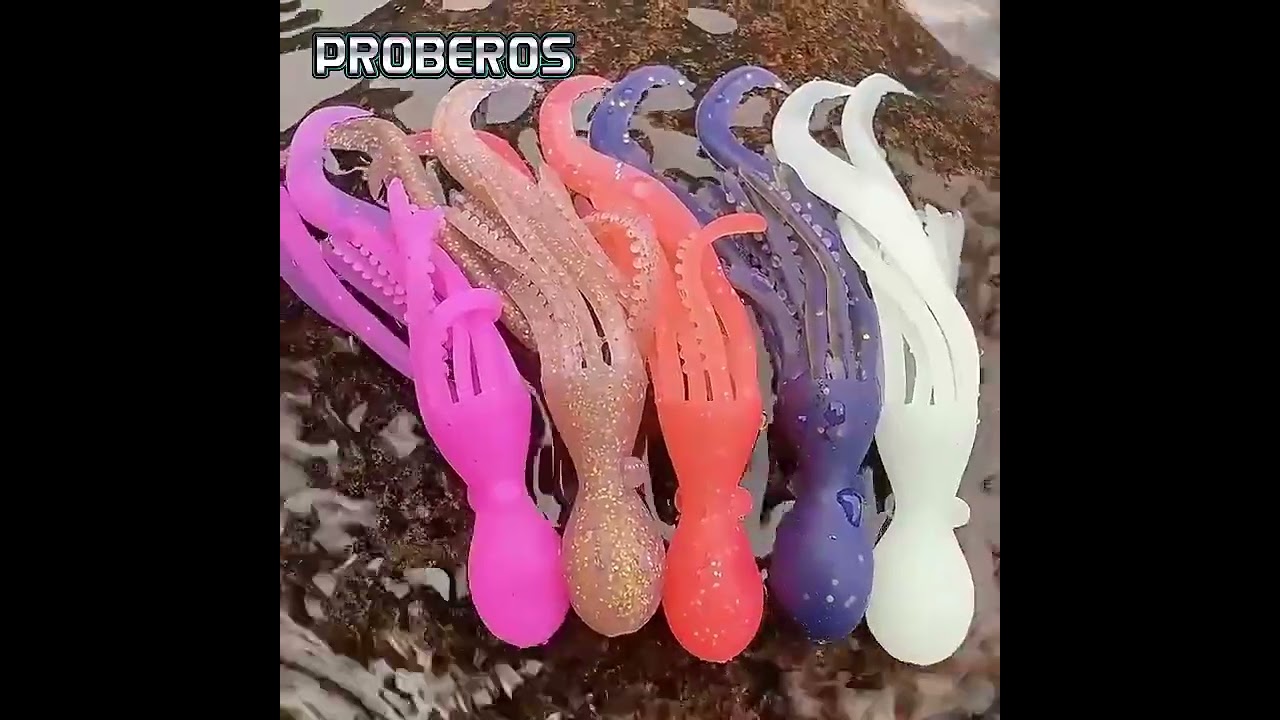 5pcs / Pack PROBEROS DW6123 10cm-4.8g Simulated Squid Soft Bait Sea Fishing  Octopus False Lure(E)