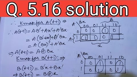Q. 5.16: Design a sequential circuit with two D flip-flops A and B, and one input x_in