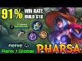 91% Current Win Rate Build!! Pharsa Enchanting Witch - Top 1 Global Pharsa by n̶e̶r̶v̶e̶ ♣ -  MLBB