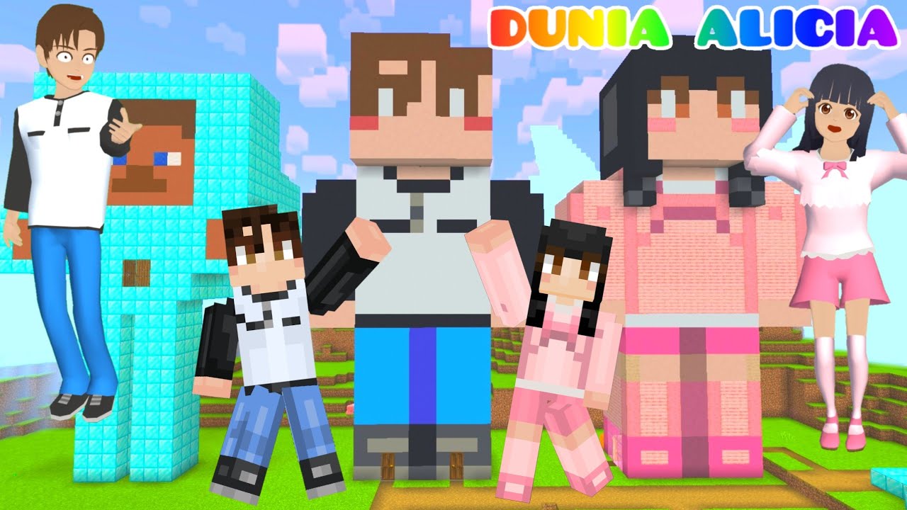 Yuta VS Mio Buat Rumah Yuta Mio Raksasa Di Minecraft😱👫 | Minecraft | Dunia Alicia