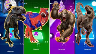 🦖 Indoraptor vs T-Rex Spider Man vs Godzilla vs Jurassic World | Coffin Dance 🪩