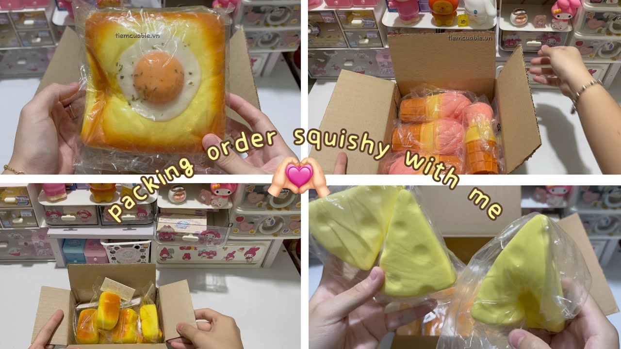 📦Gói bưu phẩm Squishy cho khách cùng mình nhé~Bật míi có rấc nhìu squishy xinh xỉu😻