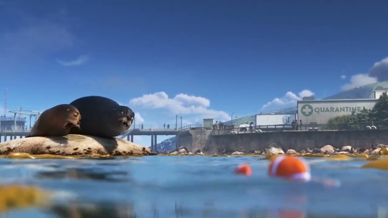 Marlin and Nemo Search for Dory | They Find Sea Lions Instead (Finding Dory Scene 16)