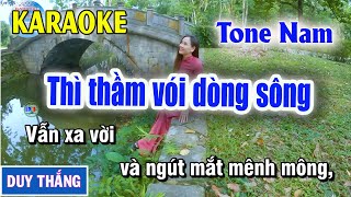 Thì Thầm Với Dòng Sông Karaoke Tone Nam   Duy Thắng