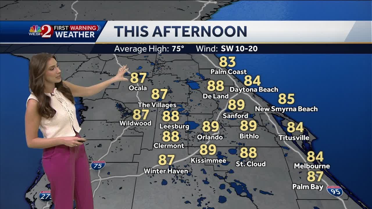 Record heat expected Thursday with afternoon showers and storms - YouTube