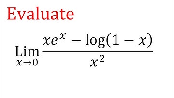 Evaluate: lim(x→0) (xe^x –log(1-x))/x^2 using l hospital rule | limit x tend to 0 xe^x –log(1-x)/x^2