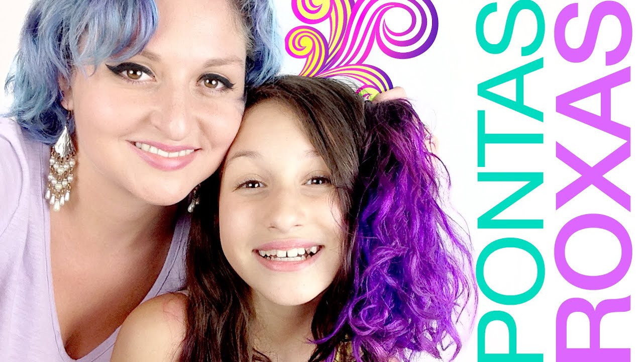 PONTAS ROXAS EM CABELO DE CRIANÇA COMO FAZER | Hoje Eu Resolvi Mudar