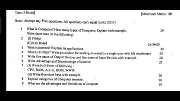 BA/ B.Sc. Computer Awareness/Compulsory Computer Education Question Paper CRSU May2022@letmeask.5435
