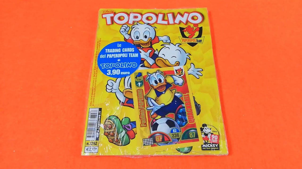 Le Adrenalyn Xl Di Topolino Apertura Fumetto Topolino N 32 Youtube