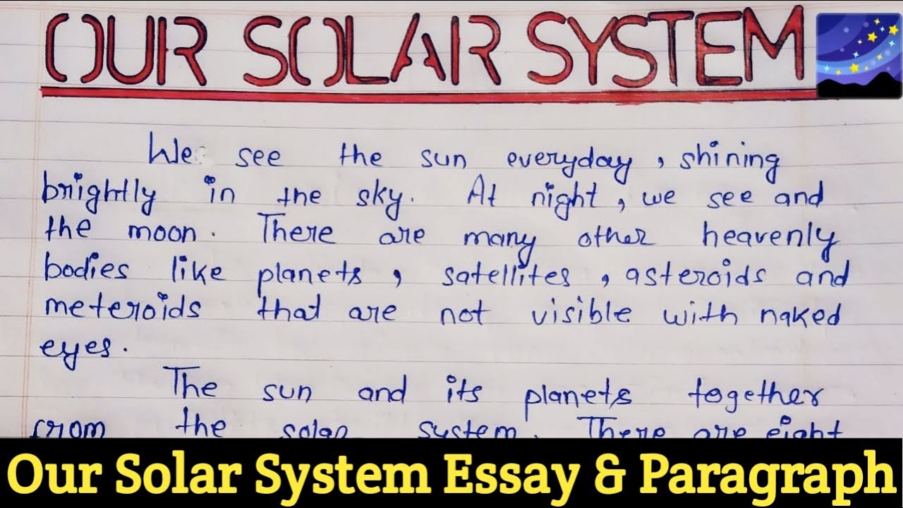 student short essay on solar system