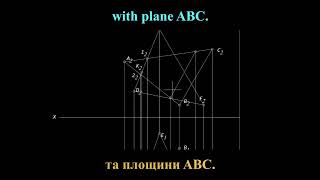 Construction of the line of intersection of two planes
